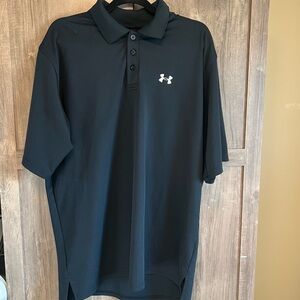 Under Armour Men's Dark Polo Shirt with Logo Size Large